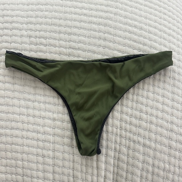 acacia swimwear Other - Acacia Swimwear Hunter Green Ribbed Ho’okipa Bikini Bottom